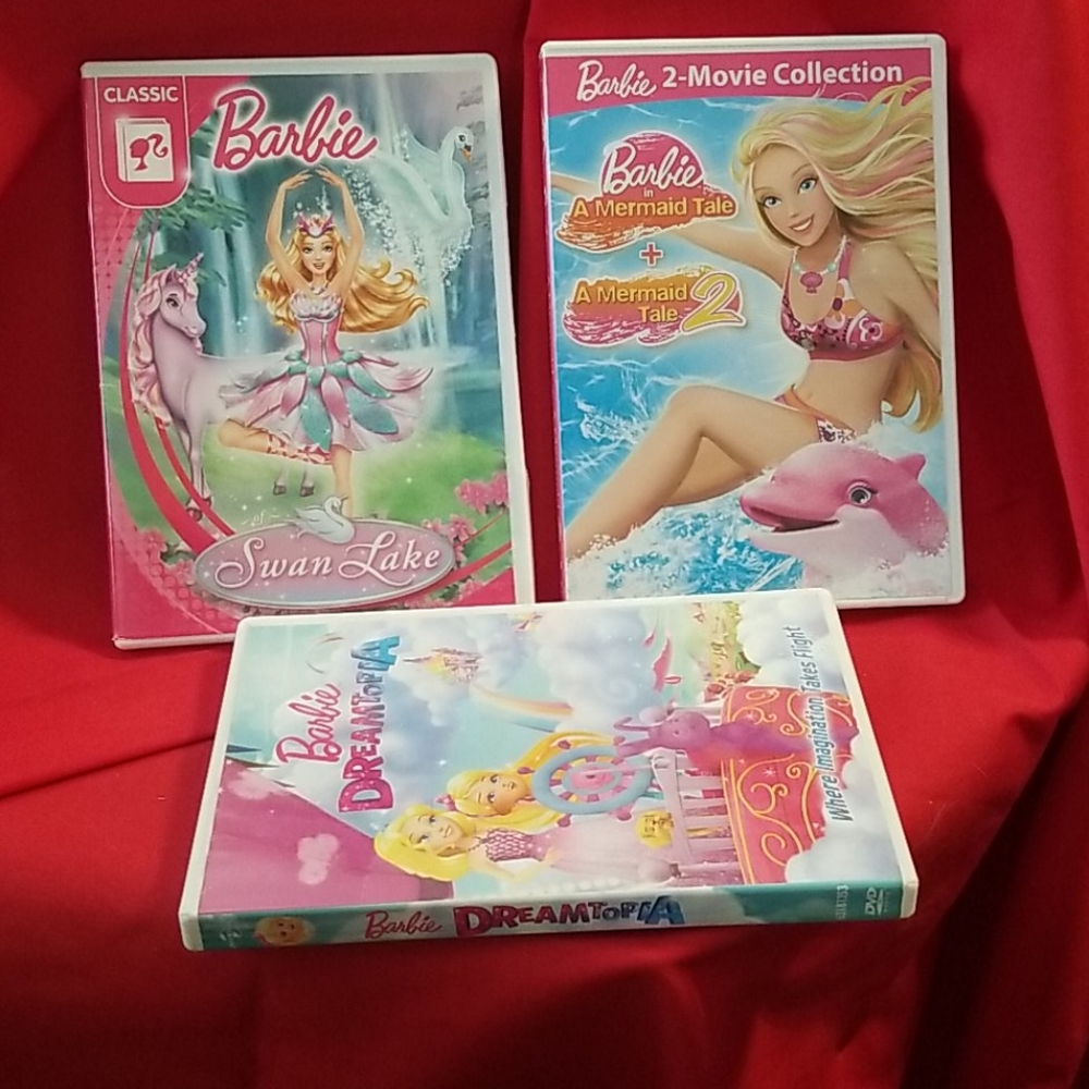 BN# A. Barbie Dvd bundle 3 swan lake ect.